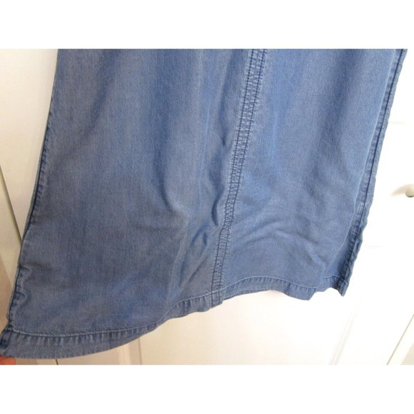 Abercrombie & Fitch Blue Chambray Denim Shirt Sleeve Dress - Women’s Size Medium - Picture 8 of 11
